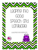 "Leaping into Good Speech and Language" Frog Themed Speech