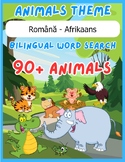 ✨ Learn Romanian Afrikaans ✨ Animals Bilingual word search