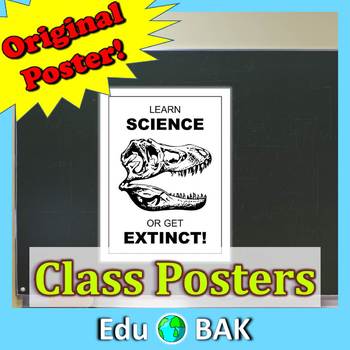 Preview of „Learn Science or Get Extinct!“ Science Poster Printable