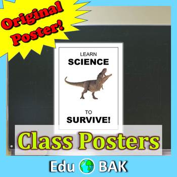 Preview of „Learn Science to Survive!“ Science Poster Printable