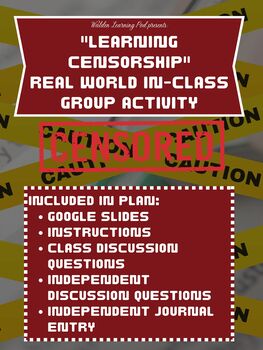 Preview of "Learning Censorship" Real World In-Class Group Activity