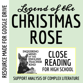 Preview of "Legend of the Christmas Rose" by Selma Lagerlöf Close Reading Quiz