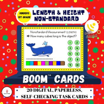 Preview of Length & Height | Set 1 Non-Standard Measurement | Digital Boom Cards