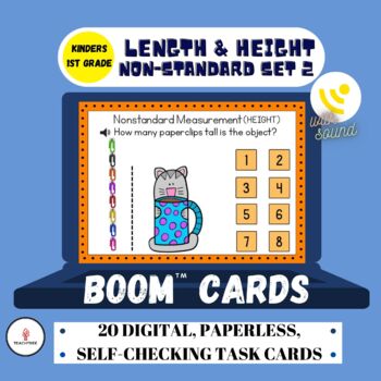 Preview of "Length & Height" Set 2 (Non-Standard Measurement) Digital Boom Cards