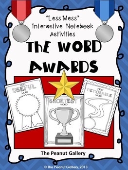Preview of Word Awards Vocabulary Activity