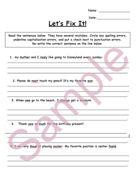 Preview of "Let's Fix It" Sentence Corrector