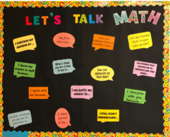 Preview of "Let's Talk Math..." Bulletin Board/Poster