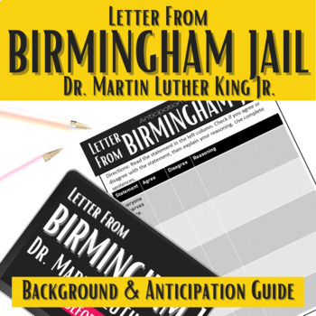 Preview of "Letter from Birmingham Jail" Background and Anticipation Guide