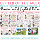 Letter of the Week Activities Bundle Pintables British Eng