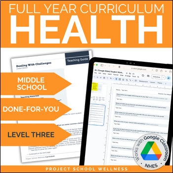 Preview of Full Year Health Curriculum (Level Three) | Middle School Skills-Based Health