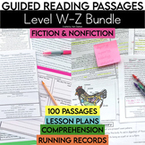 Level W-Z Guided Reading Passages Bundle | Fiction & Nonfi