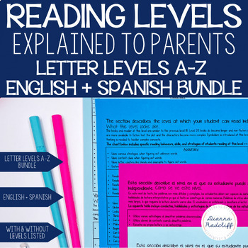 Preview of [Levels A-Z English + Spanish Bundle] Reading Levels Explained for Parents|Guide
