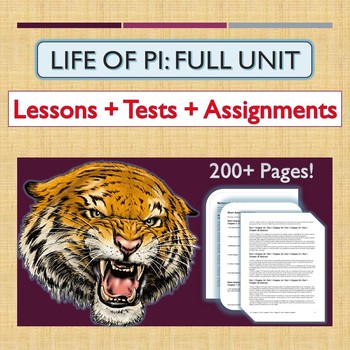 Preview of "Life of Pi" COMPLETE UNIT: Activities, Tests, Lessons, and Answer Keys!