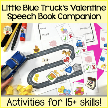 Preview of “Little Blue Truck's Valentine" Speech and Language Book Companion and Boom Deck