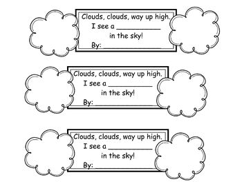 Preview of "Little Cloud" by Eric Carle Read Aloud STEM activity