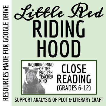 Preview of "Little Red Riding Hood" by the Brothers Grimm Close Reading Worksheet (Google)