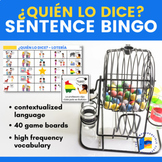 ¿Lo dice o lo dijo? LOTERIA/BINGO in Spanish with sentences 