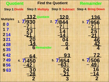 Preview of Long Division and Multiplication: Guided Practice (animated) + EASEL Activity