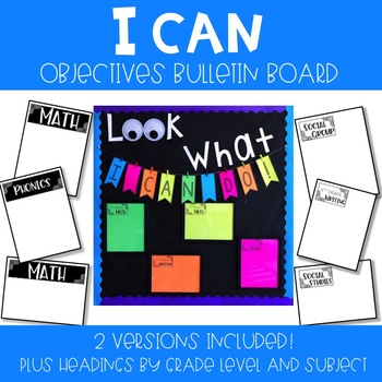 Preview of "Look What I Can Do" Objectives Bulletin Board