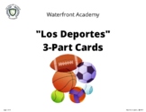 "Los Deportes" Montessori 3-Part Cards (cursive)