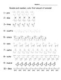 "Los números" - Spanish Numbers Practice Worksheet - Dista