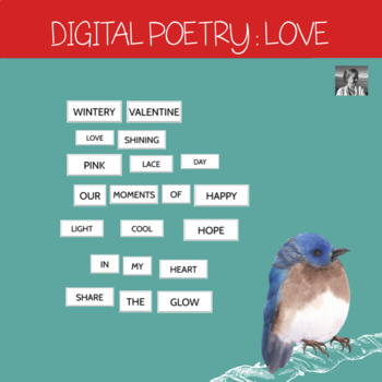 Preview of Digital "Magnetic" Tiles for Valentine Poetry