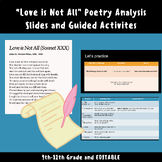 “Love is not all”  Poetry Analysis Activities/Guided PowerPoint