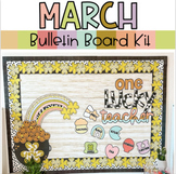 "Lucky" March Bulletin Board // Retro march decor