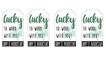 Preview of "Lucky to Work with You" Staff Gift Tag