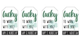 "Lucky to Work with You" Staff Gift Tag
