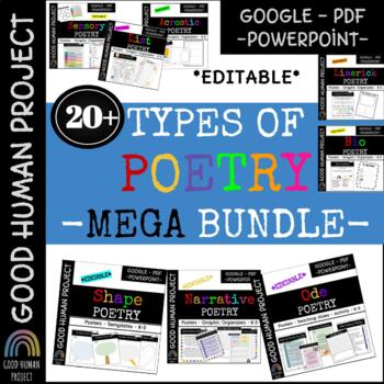 Preview of *MEGA BUNDLE* Types of Poetry | Visuals | Teaching & Activity Pack | Poetry Unit