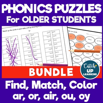 Preview of Phonics Activities for Older Students Puzzles Dyslexia EFL/ELL/ESL