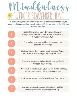 Preview of ~MINDFULNESS OUTDOOR ACTIVITY~ PDF
