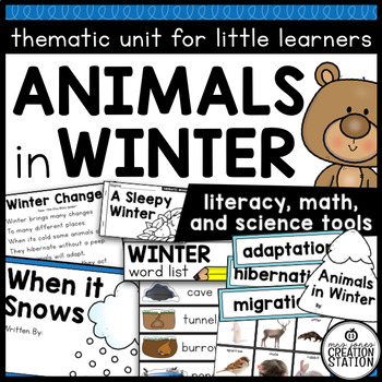 Preview of ANIMALS IN WINTER | HIBERNATION, MIGRATION, ADAPTATIONS | PRE-K, KINDER, FIRST