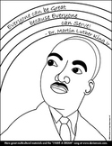 "MLK Rainbow” Coloring Page for Younger Children