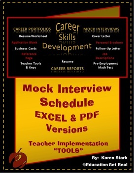 Preview of "MOCK INTERVIEW SCHEDULE" -- STAGE #4 - "Mock Interview Day Activity"