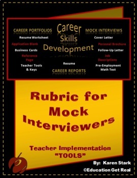 Preview of "MOCK INTERVIEWER RUBRICS" -- STAGE #4 - "Mock Interview Day Activity"