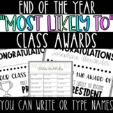 "MOST LIKELY TO..." Class Awards | 30 OPTIONS | Students V