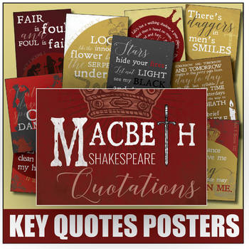 Preview of {Macbeth} Key Quotes POSTERS