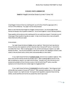 Preview of "Maggie's American Dream" - Research Paper and Interview Assignment