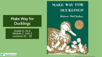 Preview of "Make Way for Ducklings" Google Slides- Bookworms Supplement