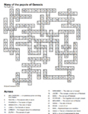 (Many of) The People of the Biblical Book of Genesis crossword