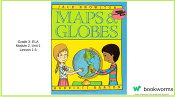Preview of "Maps and Globes" Google Slides- Bookworms Supplement