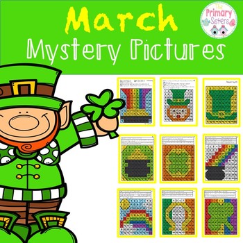 Preview of March Mystery Picture- Color the 100 Chart