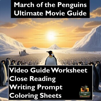 Preview of March of the Penguins Video Guide: Worksheets, Close Reading, & More!