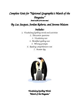 Preview of "March of the Penguins" by Luc Jacquet, Jordan Roberts, and Jerome Mason Unit