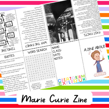 Preview of "Marie Curie: Women in History Zine - Scientific Pioneer Biography Sheet"