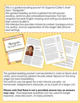 Preview of "Marigolds" by Eugenia Collier Guided Reading