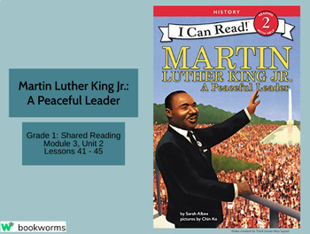 Preview of "Martin Luther King Jr." Google Slides- Bookworms Supplement