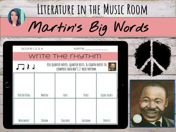 Preview of "Martin's Big Words, The Life of Dr. Martin Luther King Jr." | Rhythm Worksheet